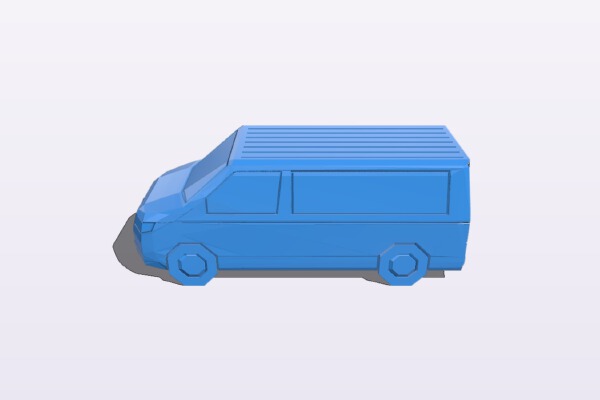VW Low Poly Bus (T6) | 3d print model