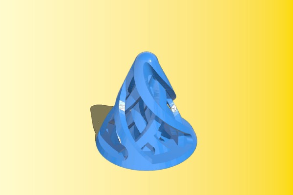 Reversing Spiral Cone Decoration | 3d print model