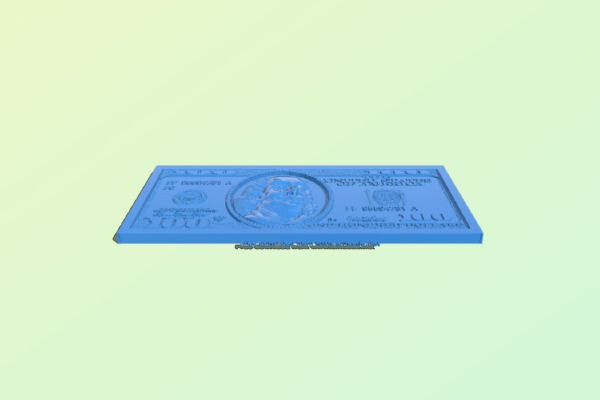 100 US dollar banknote | 3d print model