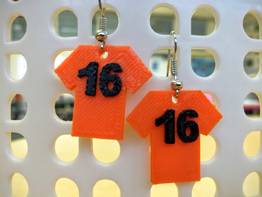 Sports Jersey Earrings | 3d print model