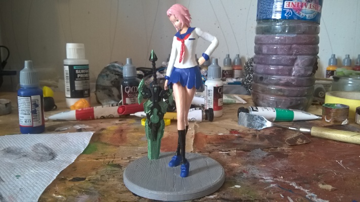 Haru from soulworker 5 poses , medium and low poly | 3d print model