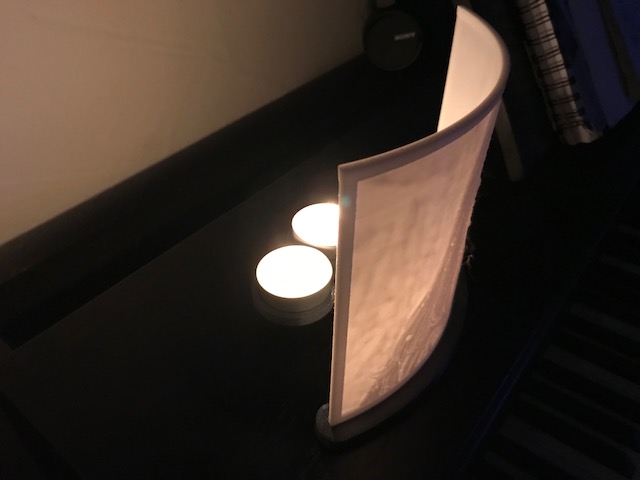 Lithophane-Ständer "Teelicht" für querliegende Bilder 4:3