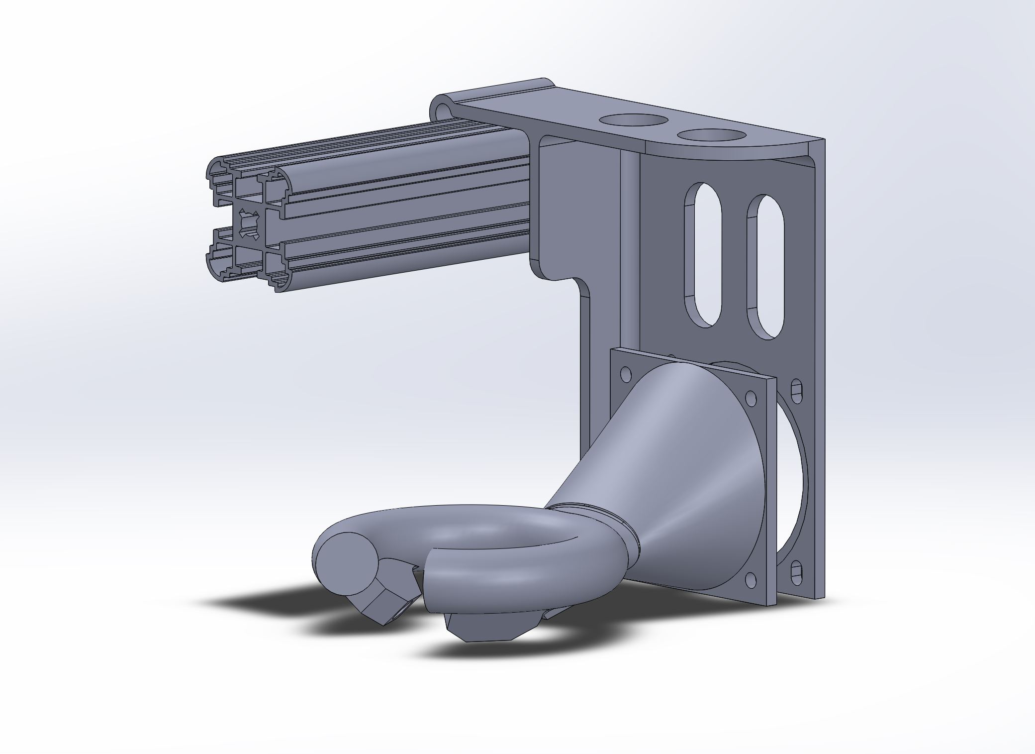 Fan duct with support - v1 - 3DRAG_K8200