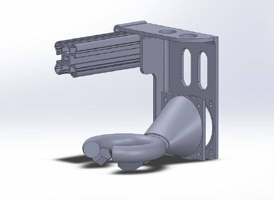 Fan duct with support - v1 - 3DRAG_K8200 | 3d print model