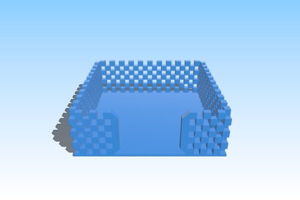 Pixelated 3in. X 3in. Noteholder | 3d print model