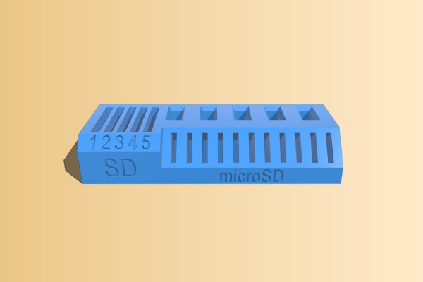 USB, SD and micro SD Card stand | 3d print model