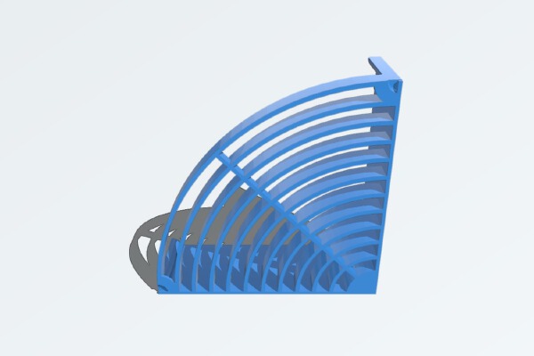 Car wash bucket grit remover quarter | 3d print model