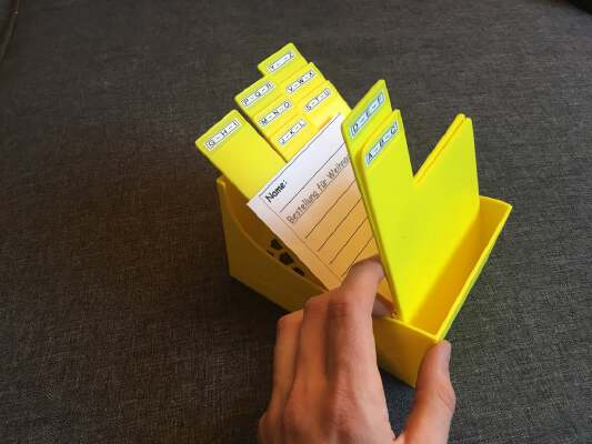 Sorting Box with Index Cards DinA6 Tray | 3d print model