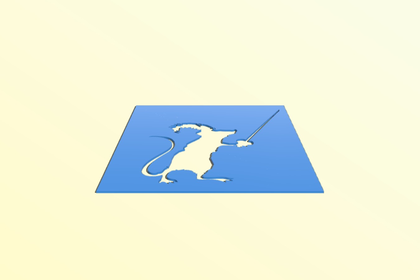 Reepicheep Mouse Stencil