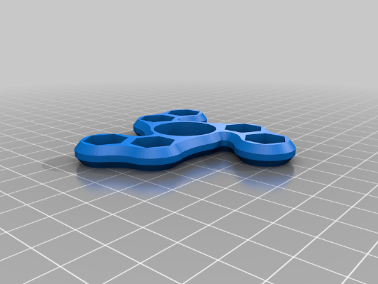 The six nut spinner (tri spinner fidget) | 3d print model