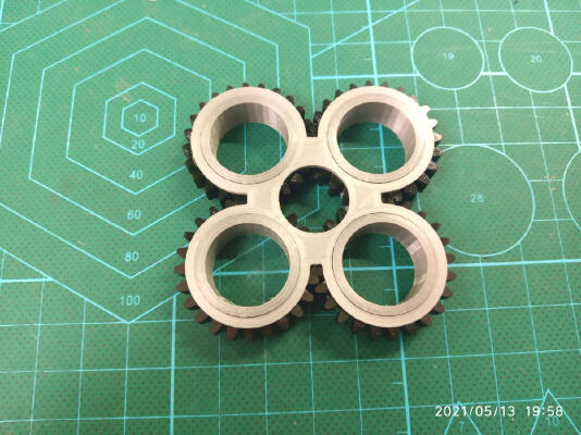 Quadro Gears Antistress | 3d print model
