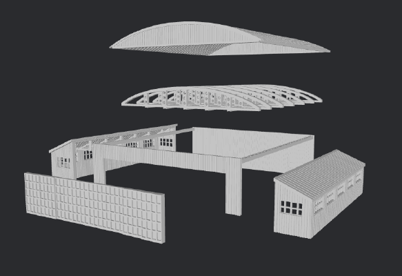 Steel Airplane Hangar – Type 2 | 3d print model