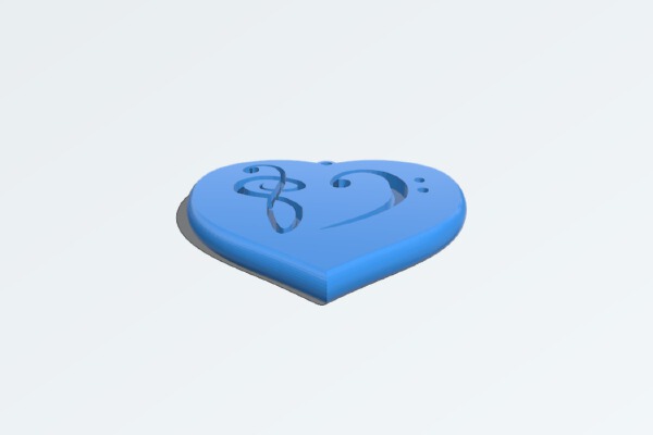Musical Heart Pendant | 3d print model
