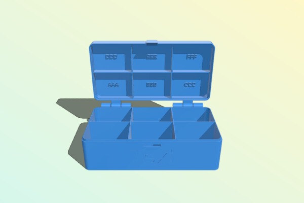 Customizable hinged box V2 | 3d print model