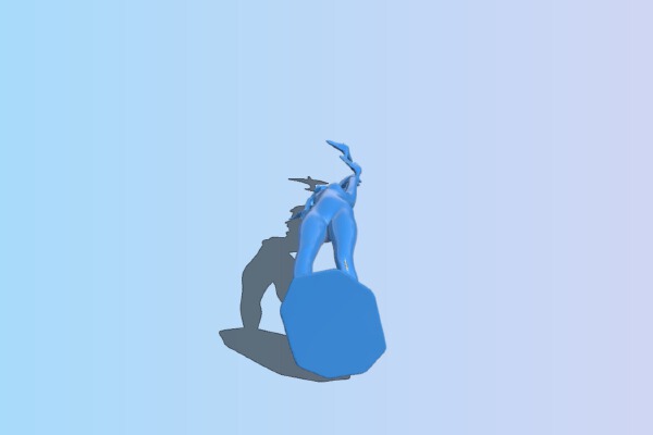 Girl with doves | 3d print model