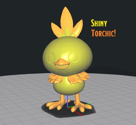 Torchic - Dual Extrusion | 3d print model