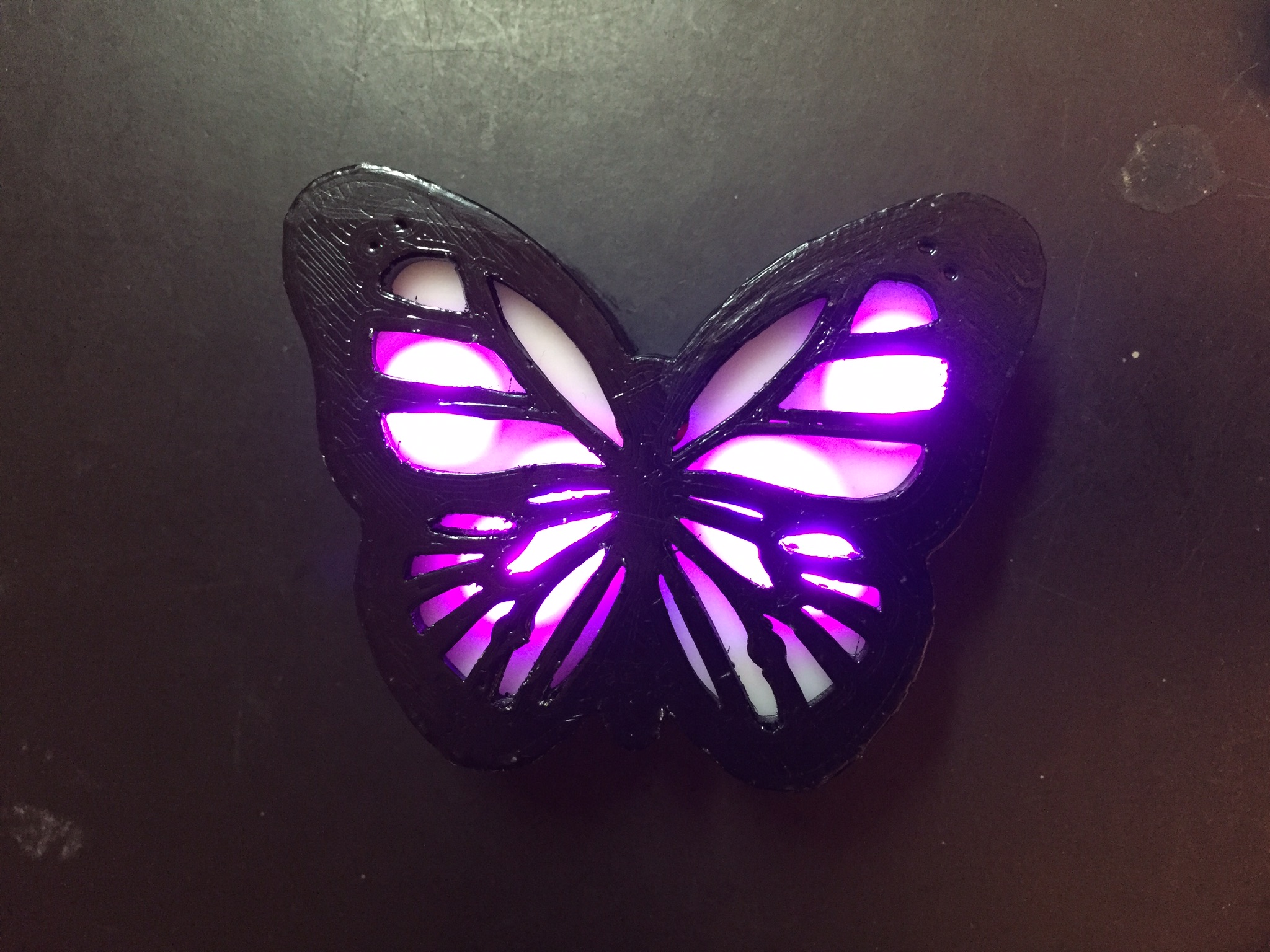 NeoPixel Butterfly Brooch
