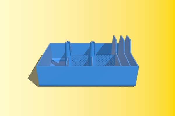 Organizer for small things envisioned in detail by my wife | 3d print model