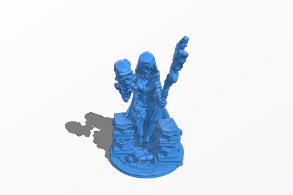 Female Mage Lots of Books | 3d print model