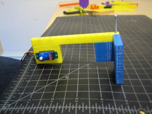 A simple arm bracket for Hitec HS-55 servo motors | 3d print model