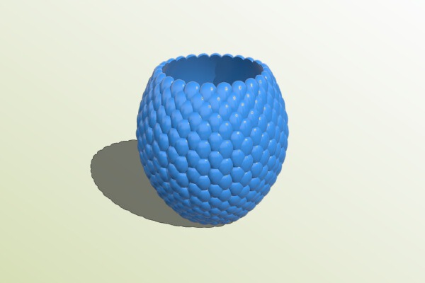 Dragon scales Vase pot | 3d print model