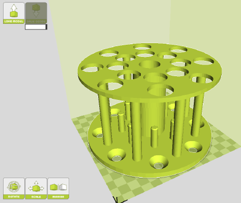 Small Round Test Tube Rack | 3d print model