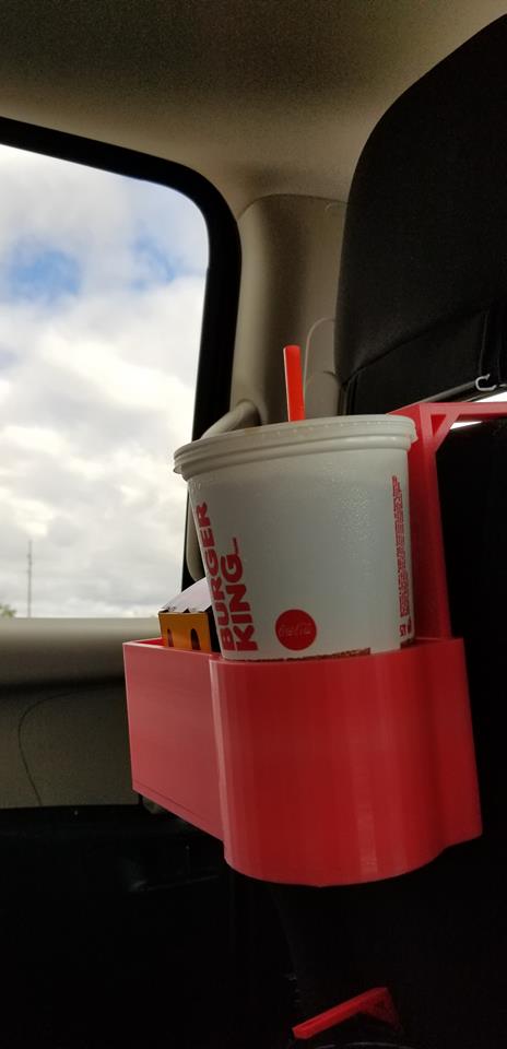 Car headrest cup holder_organizer