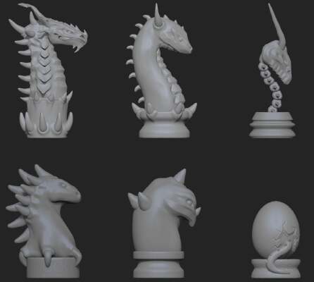 Dragon Chess Set | 3d print model