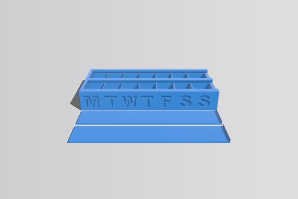 Pill Box 2x a day | 3d print model