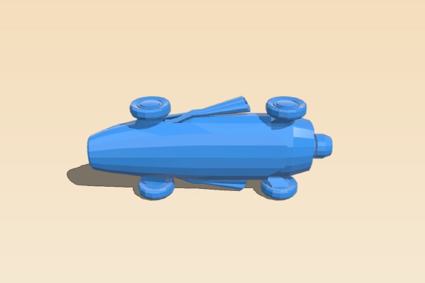 Old racing car | 3d print model