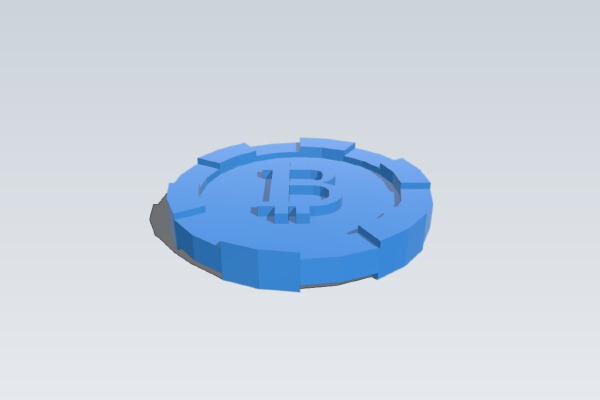 Bitcoin Model (100mm x 100mm) | 3d print model