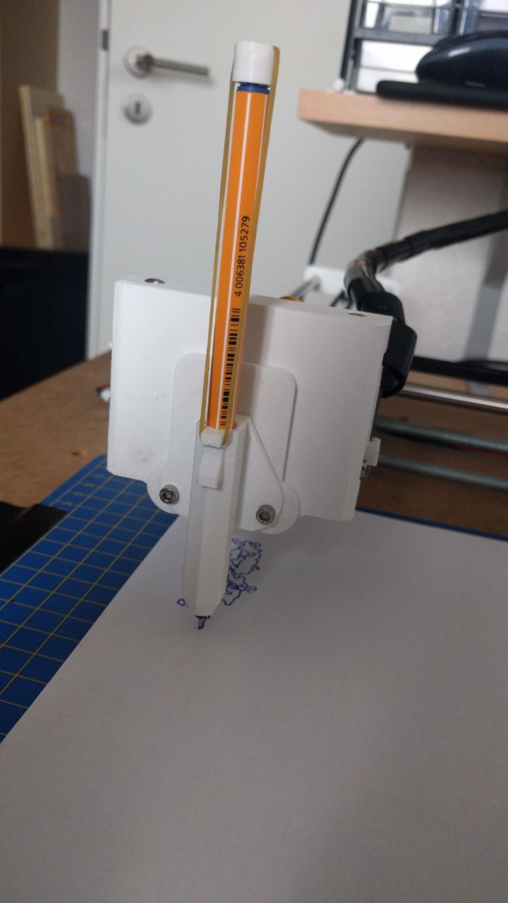 Penholder (Stabilo) for Drawing Machine and simple z-axis