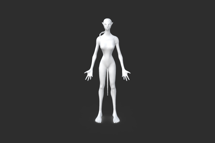 anime female 3d model