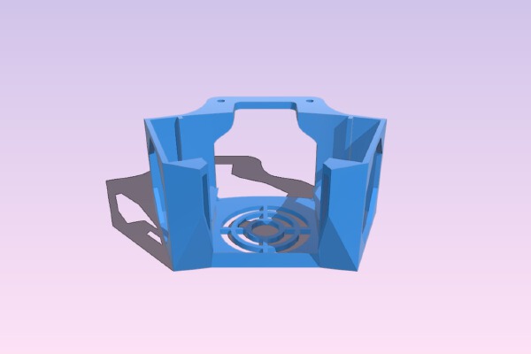 CR-X fan mount with wind guide integrated | 3d print model