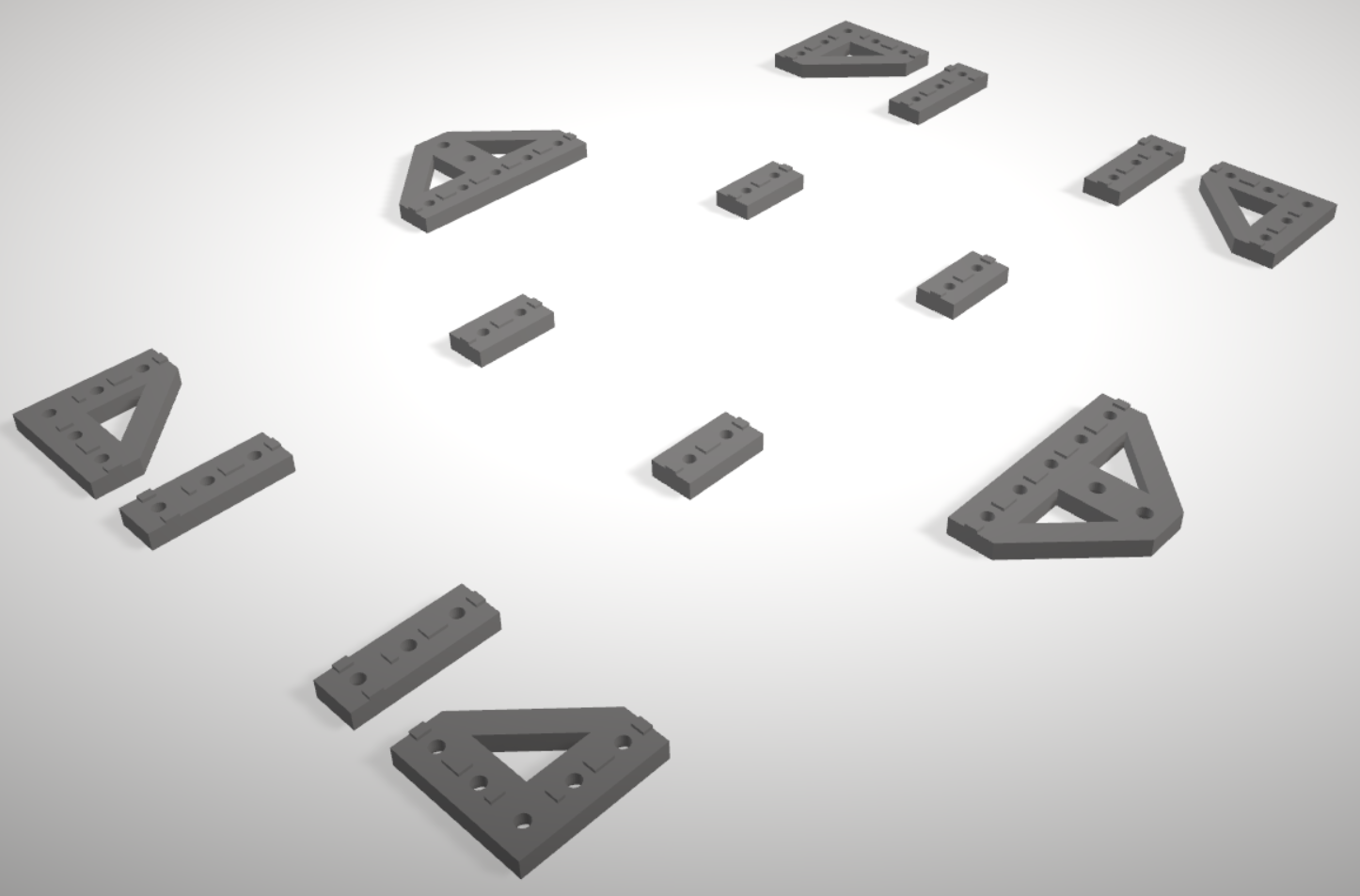Alu Metal frame parts modified (Higher - Feet - Sliding Nut) BLV _ AM8 etc