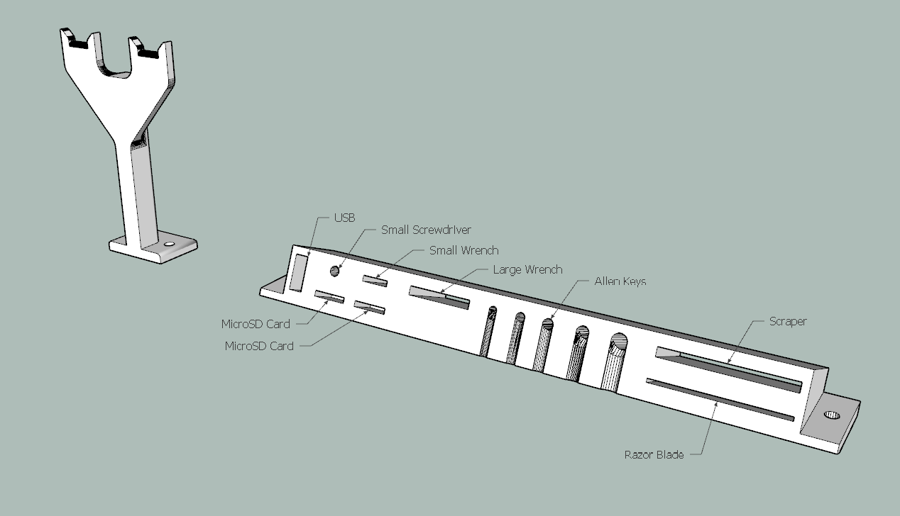 CR-10S Pro Top Rail Tool Mounts