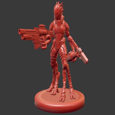Alien Pilot Miniature | 3d print model