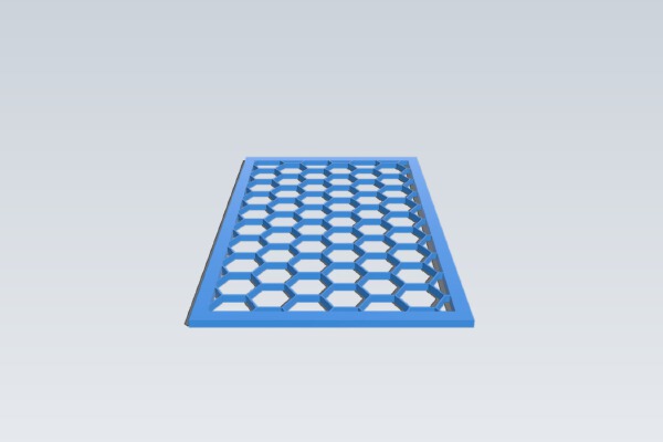Parametric hexagonal grid generator | 3d print model