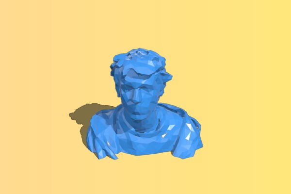 My bust scanned with a kinect | 3d print model