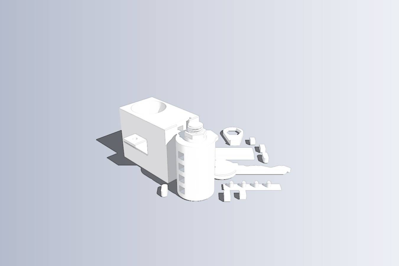 Cylinder Lock (fully functional, parametric)