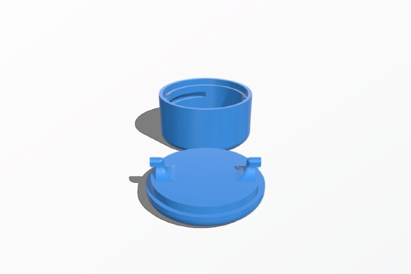 Tiny Tin with bayonet seal | 3d print model