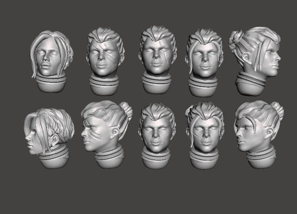 Adepta Sororitas alternative Heads (28mm)