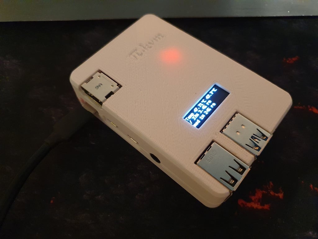 PI-kvm v2 case with optional oled display and 20mm fan