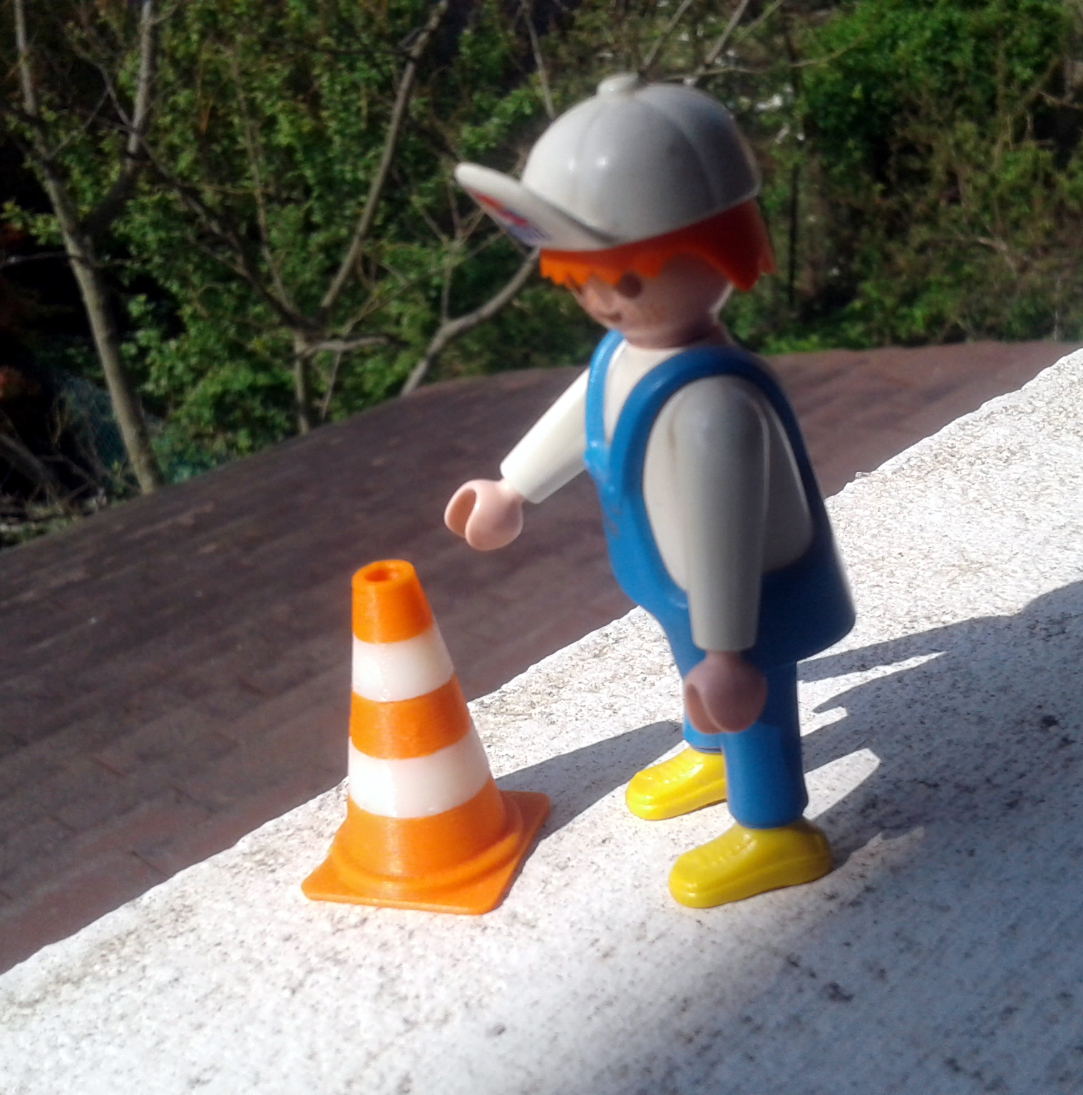 Traffic cone Playmobil Scalextric