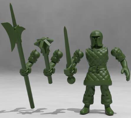 Multipose Town Guard | 3d print model