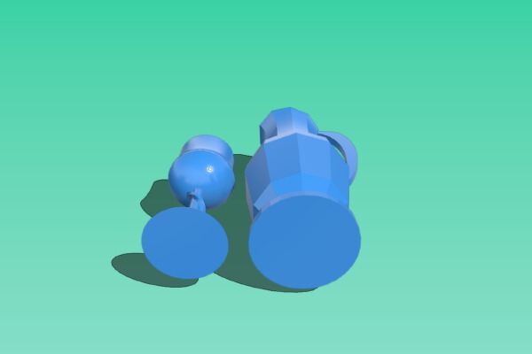 Decanter and goblets | 3d print model