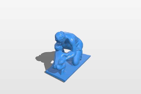 Mother and Child at Resselpark, Vienna – scan | 3d print model