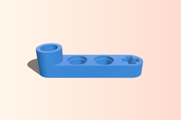 lego technic beam 1 x 4 x 0.5 with boss | 3d print model