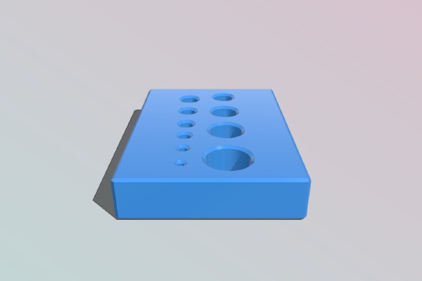 Metric-hole preview | 3d print model