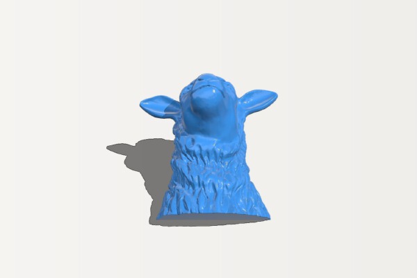 Sheep Head For Wall (Large) | 3d print model